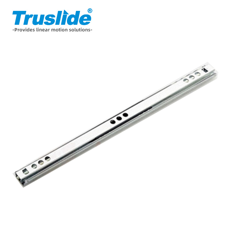 冷轧钢材质9.6mm厚17mm宽双向轻载滑轨 最大承载15KG 用于办公设备，工业电子设备，医疗设备和汽车部分