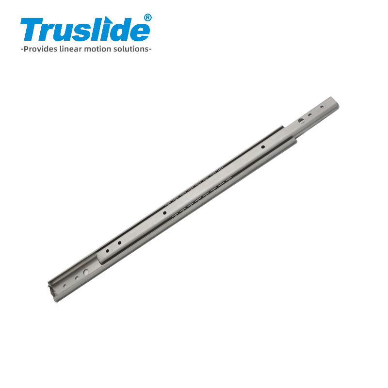 不锈钢304材质9.6mm厚27mm宽轻载滑轨 最大承载35KG 用于办公设备，工业电子设备，医疗设备和汽车部分