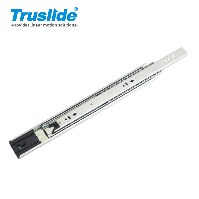 冷轧钢材质12.7mm厚45mm宽防倾斜轻载滑轨最大承载45KG 用于办公设备，工业电子设备，医疗设备和汽车部分