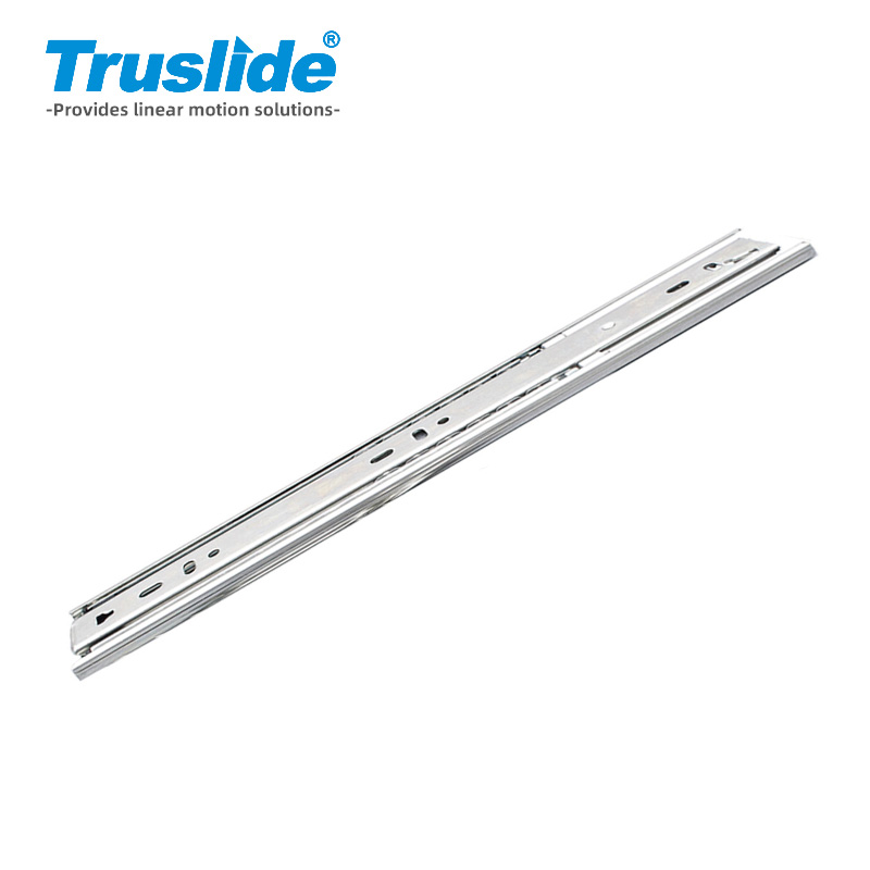 冷轧钢材质12.7mm厚51mm宽阻尼中载滑轨最大承载68KG 用于办公设备，工业电子设备，医疗设备和汽车部分
