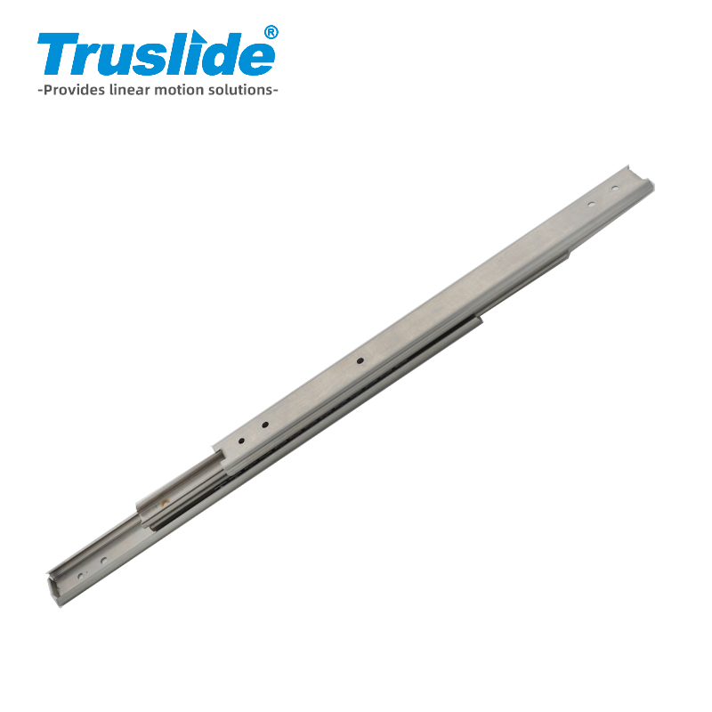 不锈钢304材质19mm厚27mm宽轻载滑轨 最大承载40KG 用于办公设备，工业电子设备，医疗设备和汽车部分