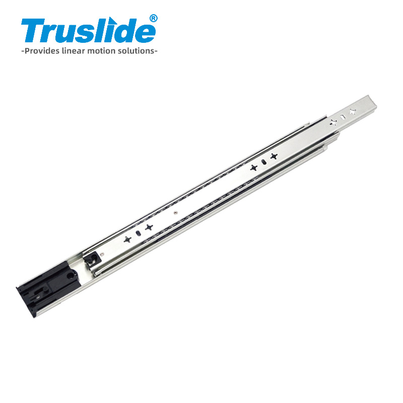 冷轧钢材质19mm厚53mm宽防倾斜重载滑轨最大承载120KG 用于办公设备，工业电子设备，医疗设备和汽车部分