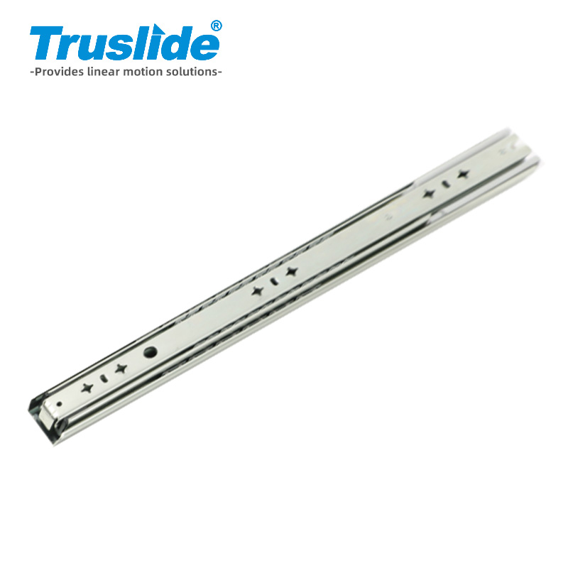 冷轧钢材质19mm厚53mm宽阻尼重载滑轨最大承载120KG 用于办公设备，工业电子设备，医疗设备和汽车部分